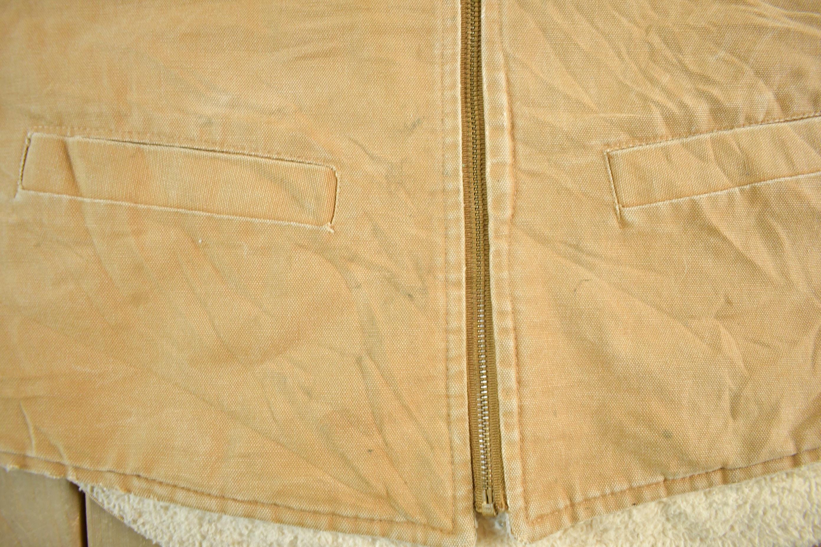 Vintage 1980s Carhartt Sherpa Lined Vest Jacket Mens Large Tall - Image 5