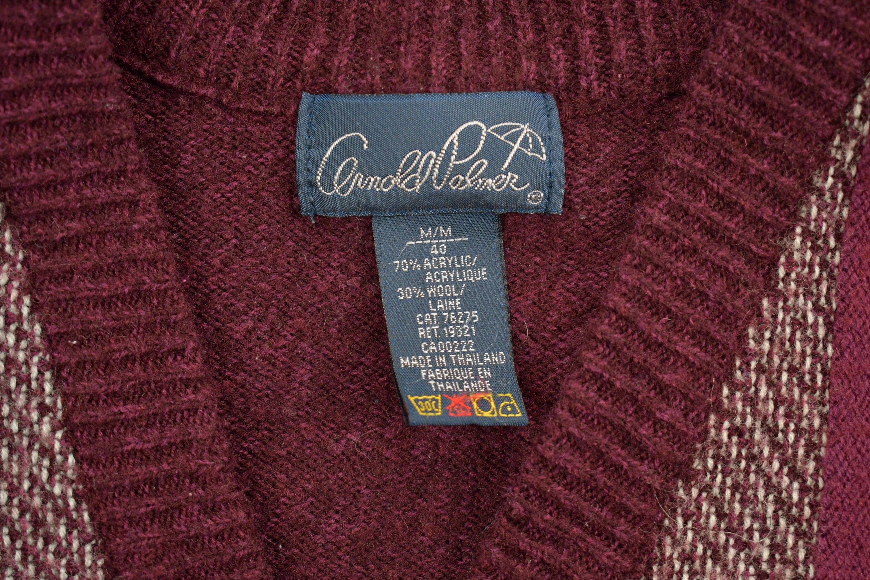 Vintage 1980s Carroll Palmer Knitted Cardigan Button Up Sweater Men's M - Image 5