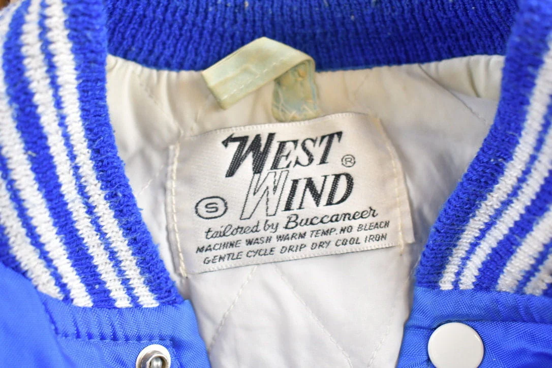 Vintage 1980s Central West Wind Collegiate Jacket Men's Medium - Image 6