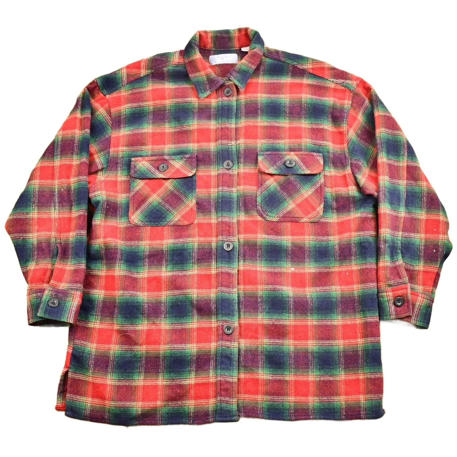 Vintage 1980s Chaus Jeanswear Button Up Plaid ShirtMen's Medium