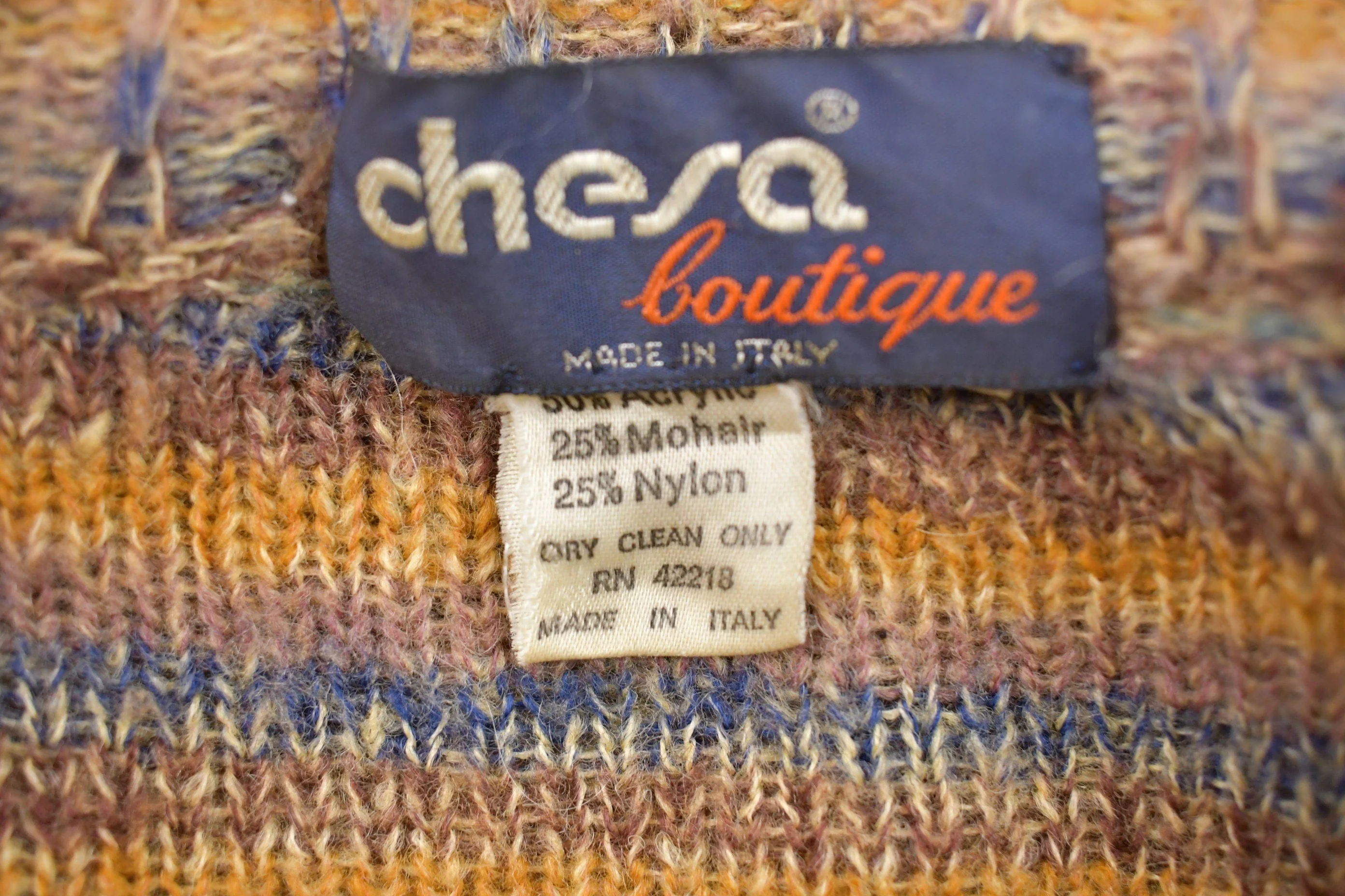 Vintage 1980s Chesa Boutique Loop Button Up Knitted Coat Women's Large - Image 3