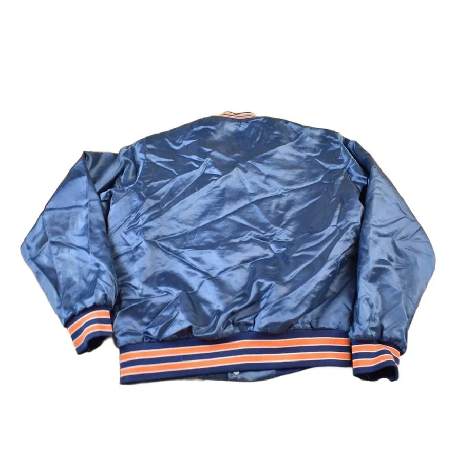 Vintage 1980s Chicago Bears NFL Swingster Satin Bomber Jacket Men's Medium - Image 2