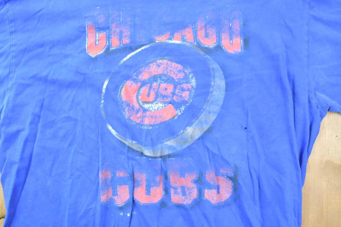 Vintage 1980s Chicago Cubs MLB Graphic T-Shirt Men's Large - Image 4