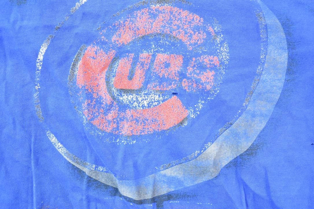 Vintage 1980s Chicago Cubs MLB Graphic T-Shirt Men's Large - Image 5