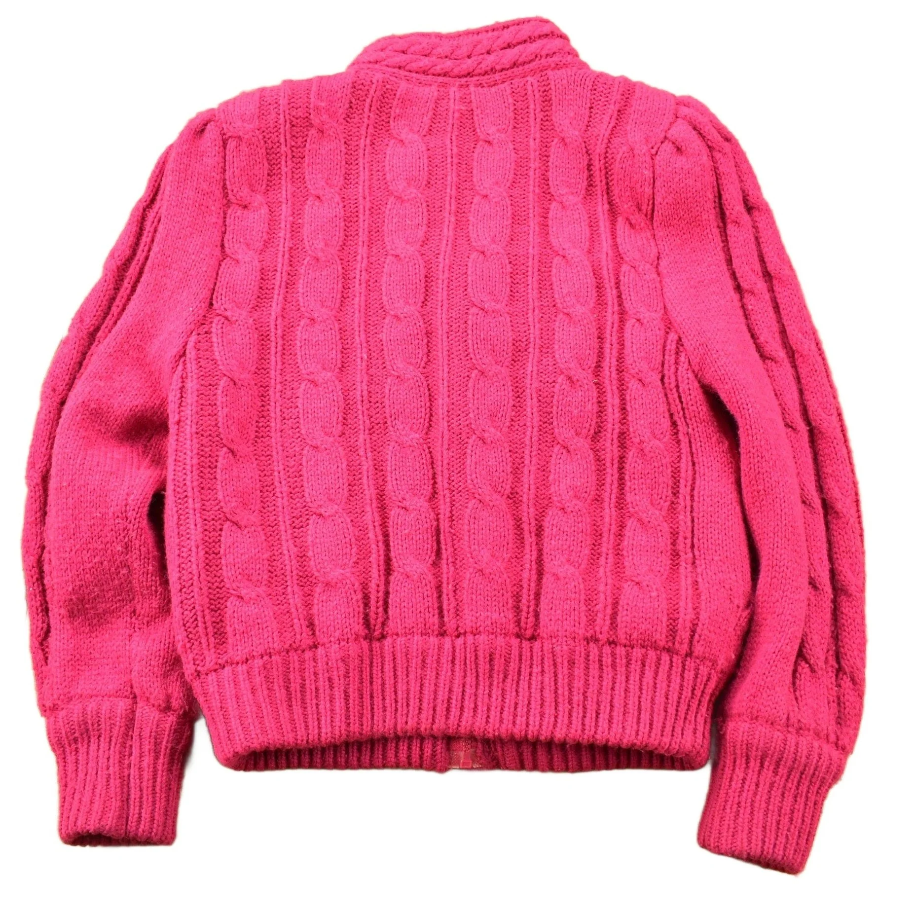 Vintage 1980s Chill Chasers 3D Pink Cable Knit Sweater - Image 2