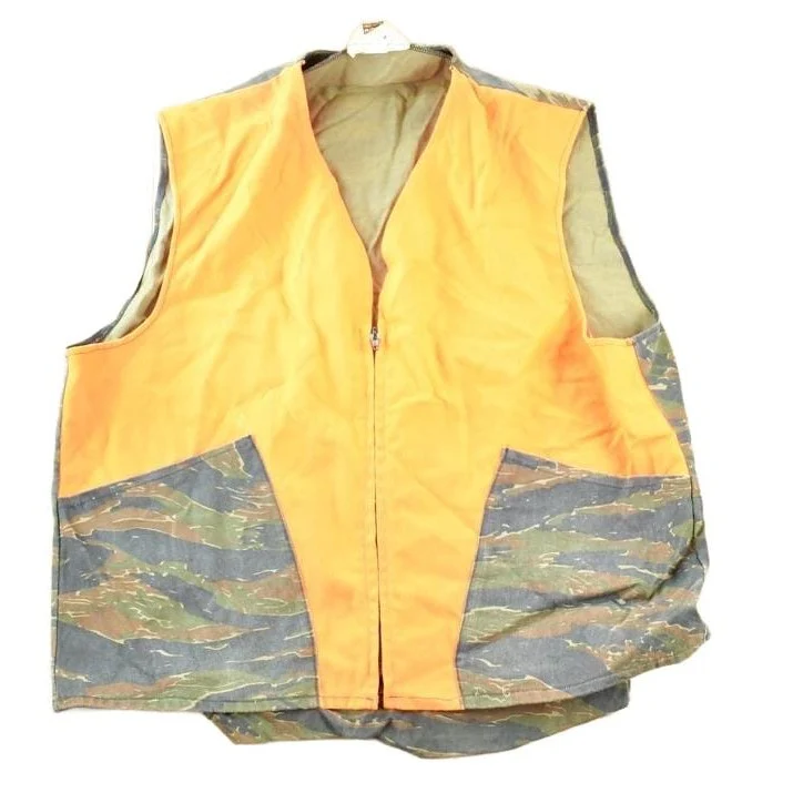 Vintage 1980s Clarkfield Outdoors Woodland Camo Hunters Vest Men's L