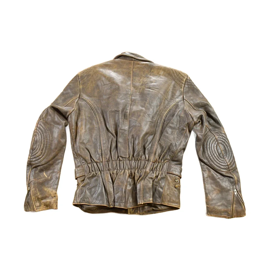 Vintage 1980s Classic Gear Leather Jacket Men's Large - Image 2