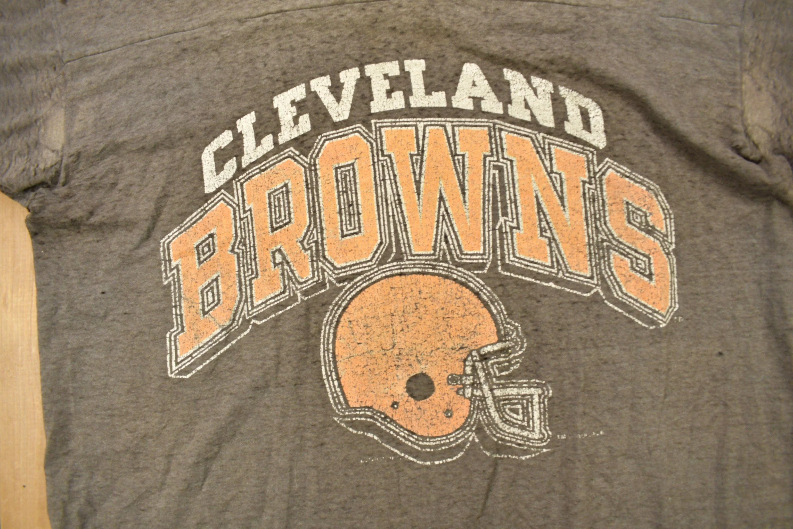 Vintage 1980s Cleveland Browns Logo 7 Graphic T-Shirt Men's Large - Image 3