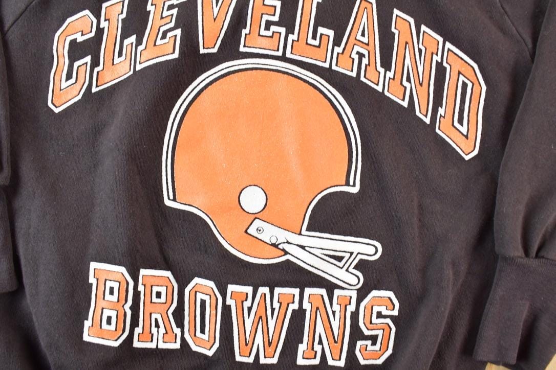 Vintage 1980s Cleveland Browns NFL Crewneck Sweatshirt Men's M - Image 3