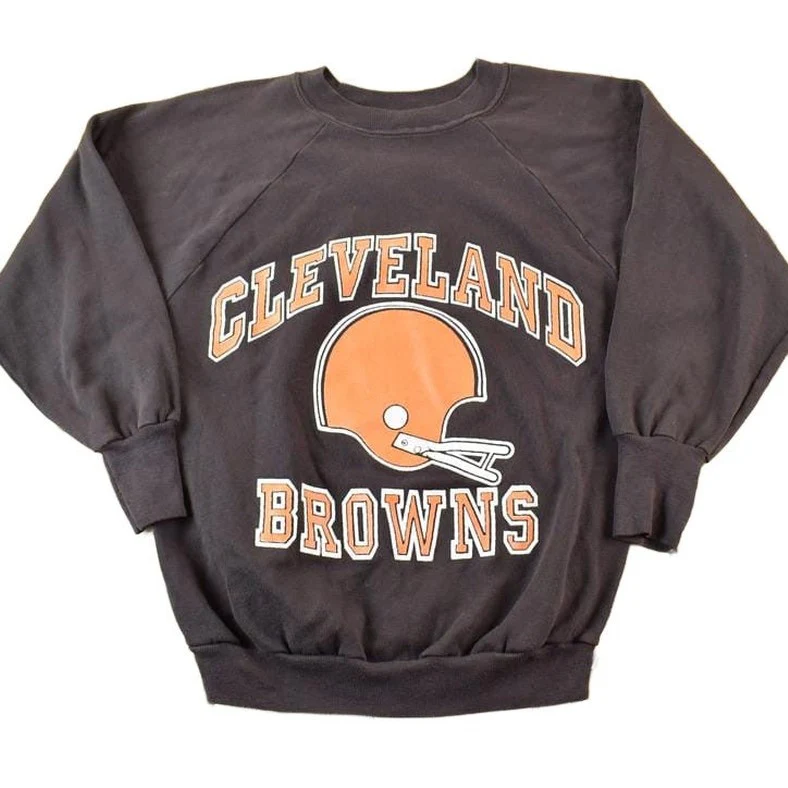 Vintage 1980s Cleveland Browns NFL Crewneck Sweatshirt Men's Medium