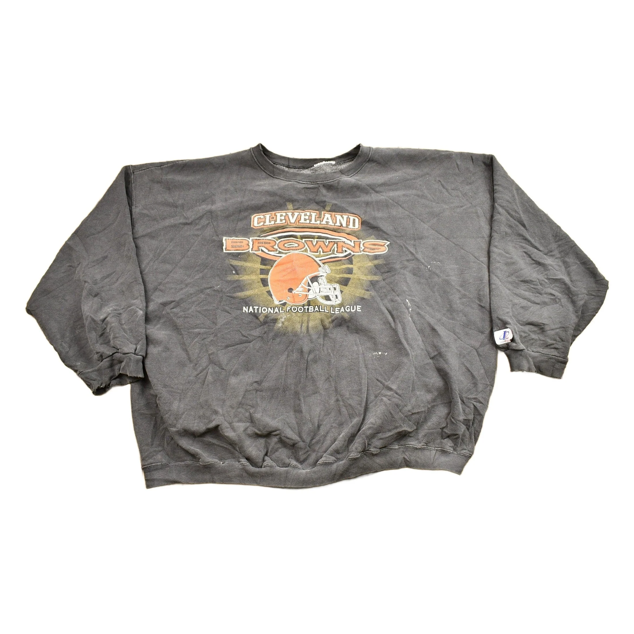 Vintage 1980s Cleveland Browns NFL Logo Athletic Crewneck Sweatshirt Men's 3XL