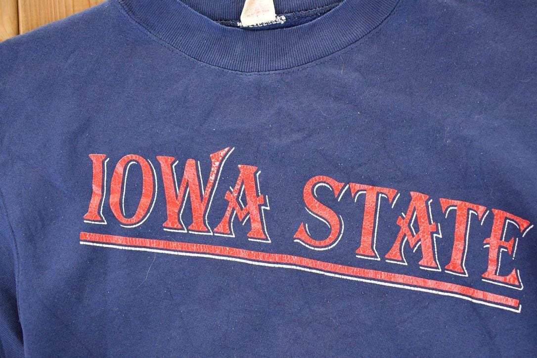 Vintage 1980s Collegiate Pacific Iowa State Big Tex University Crewneck Sweater Men's L - Image 3