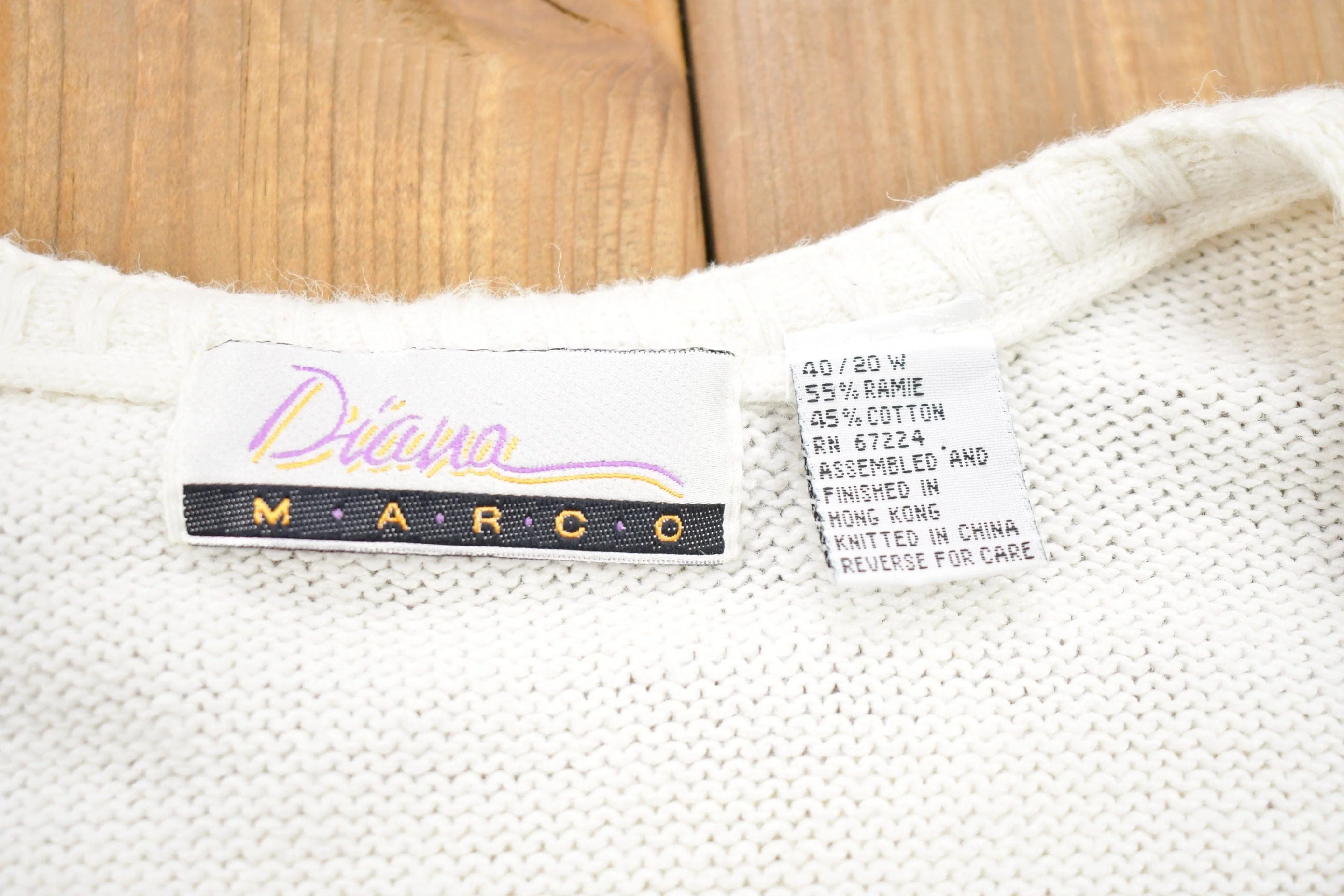 Vintage 1980s Colourful Design Knit Crewneck Sweater Men's Small - Image 3