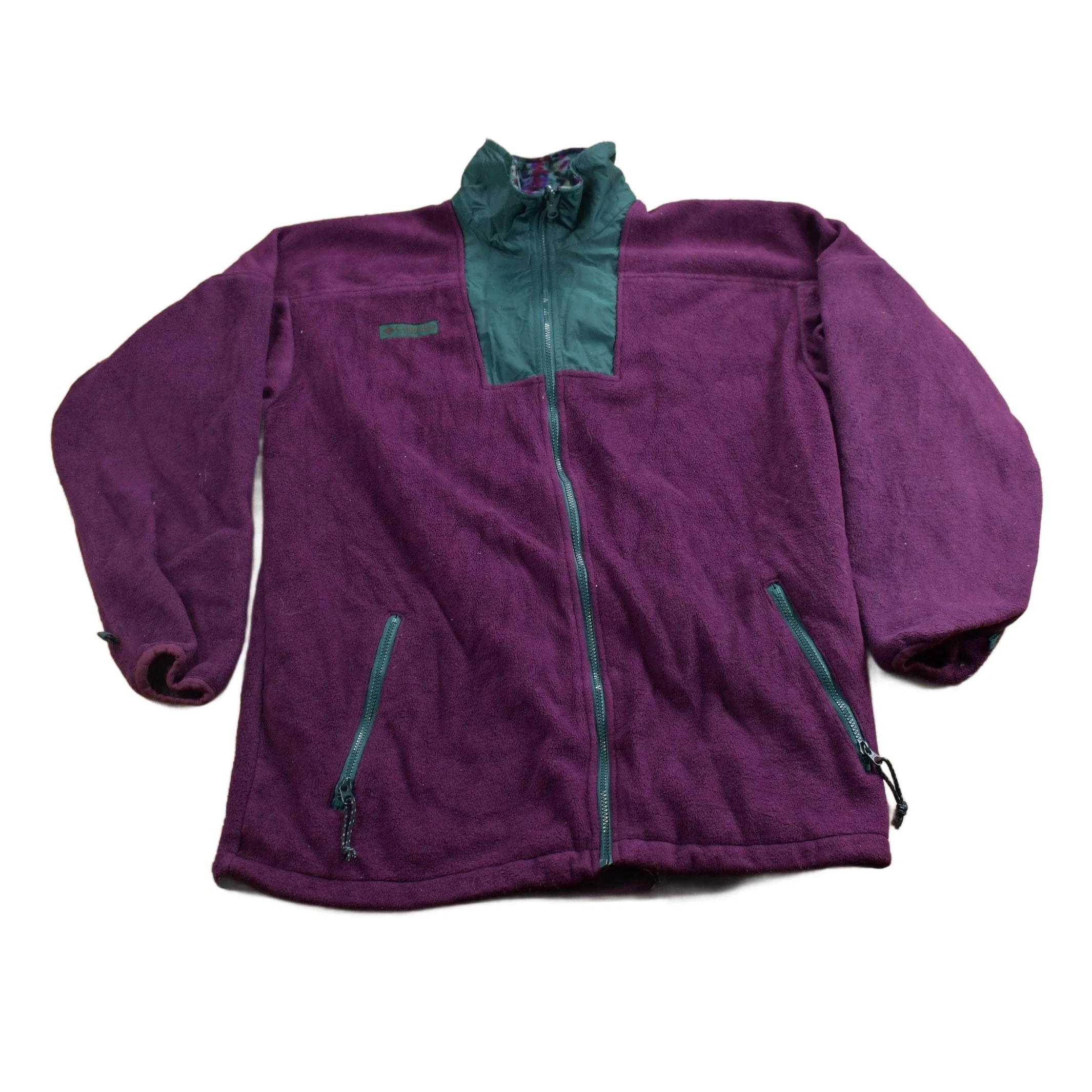 Vintage 1980s Columbia Fleece Zip Up Sweater Women's XL