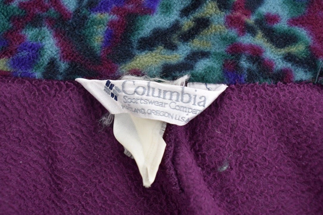 Vintage 1980s Columbia Fleece Zip Up Sweater Women's XL - Image 3