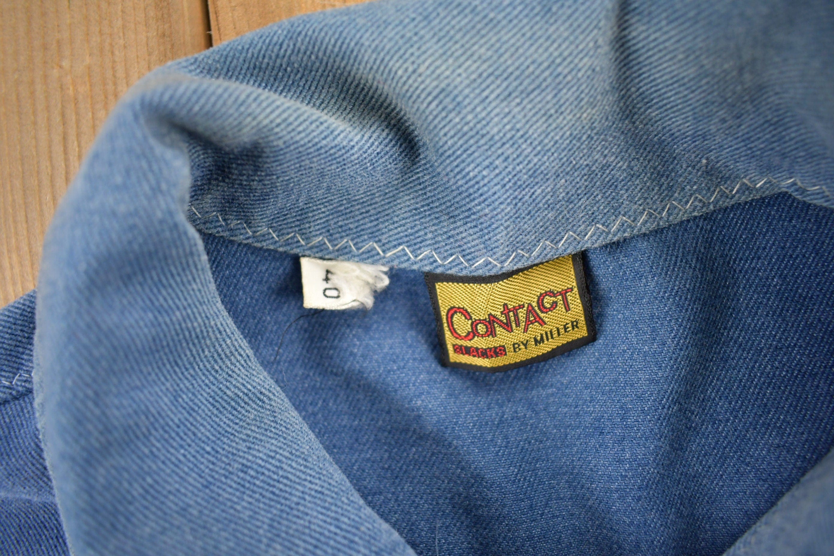 Vintage 1980s Contact Slacks By Miller Western Style Button Up Shirt Men's Medium - Image 7