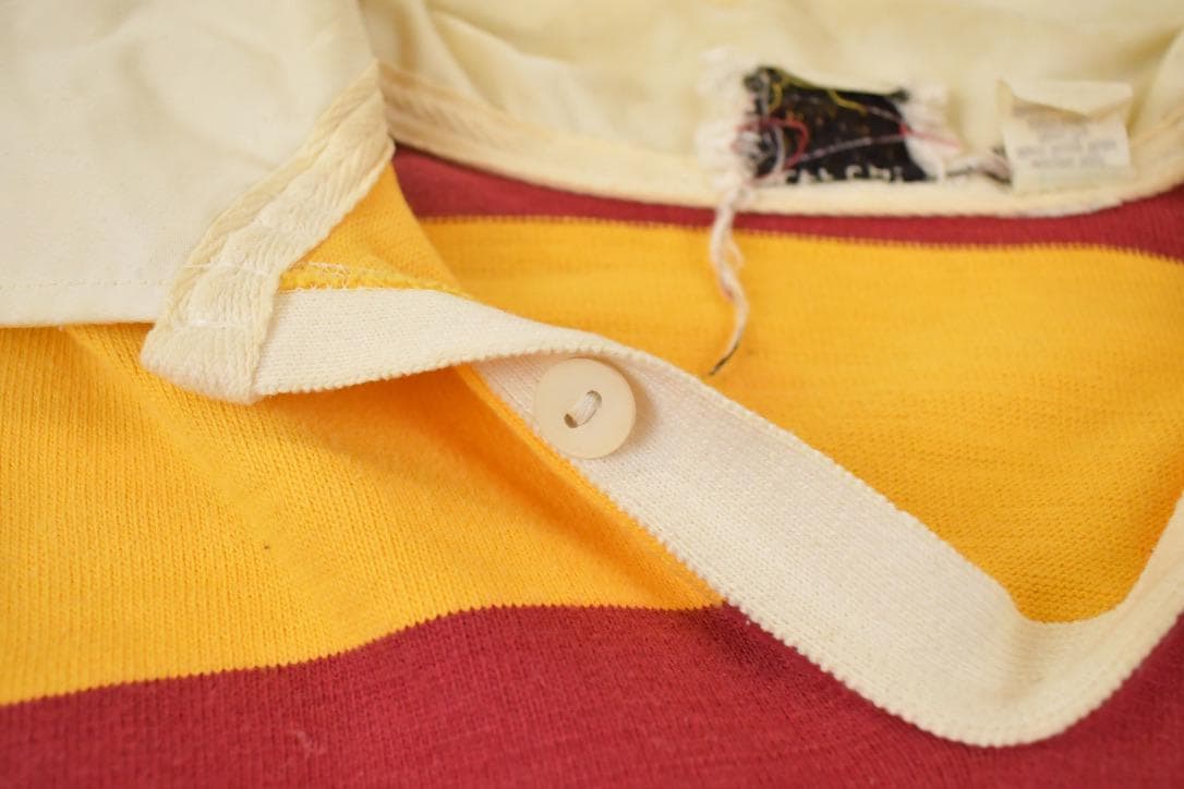 Vintage 1980s Dehen Portland Quarter Button Rugby Shirt Men's S - Image 5