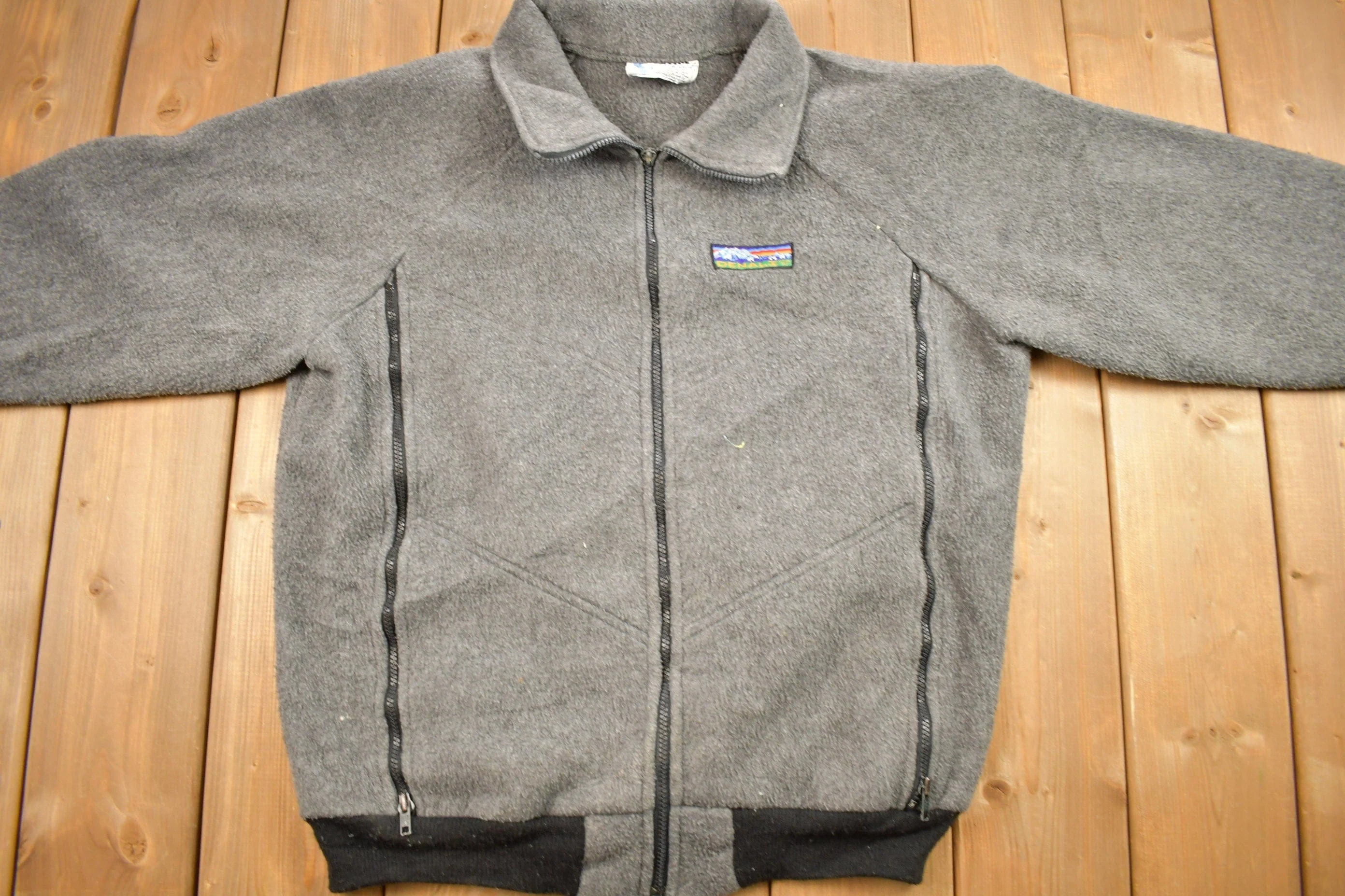 Vintage 1980s Denali Zip Up Polar Fleece Sweater Men's Large - Image 3