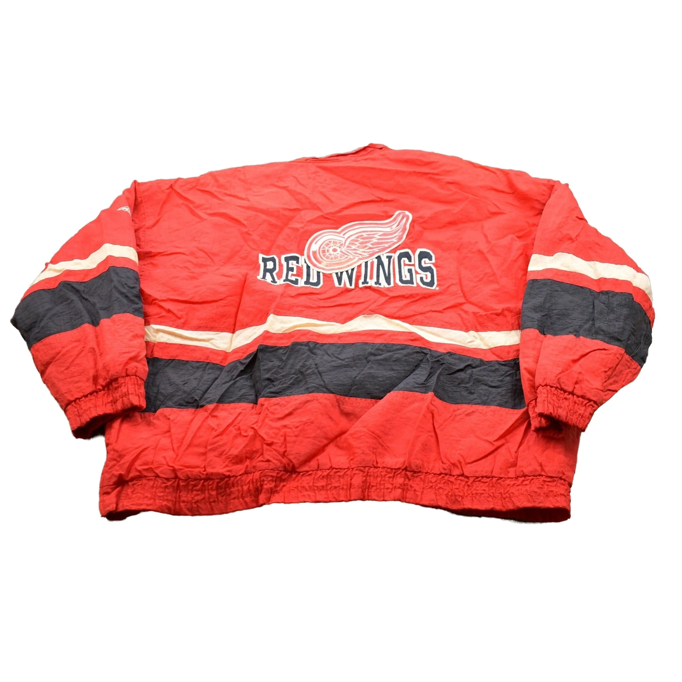 Vintage 1980s Detroit Red Wings NHL Apex One Windbreaker Jacket Men's XL - Image 2