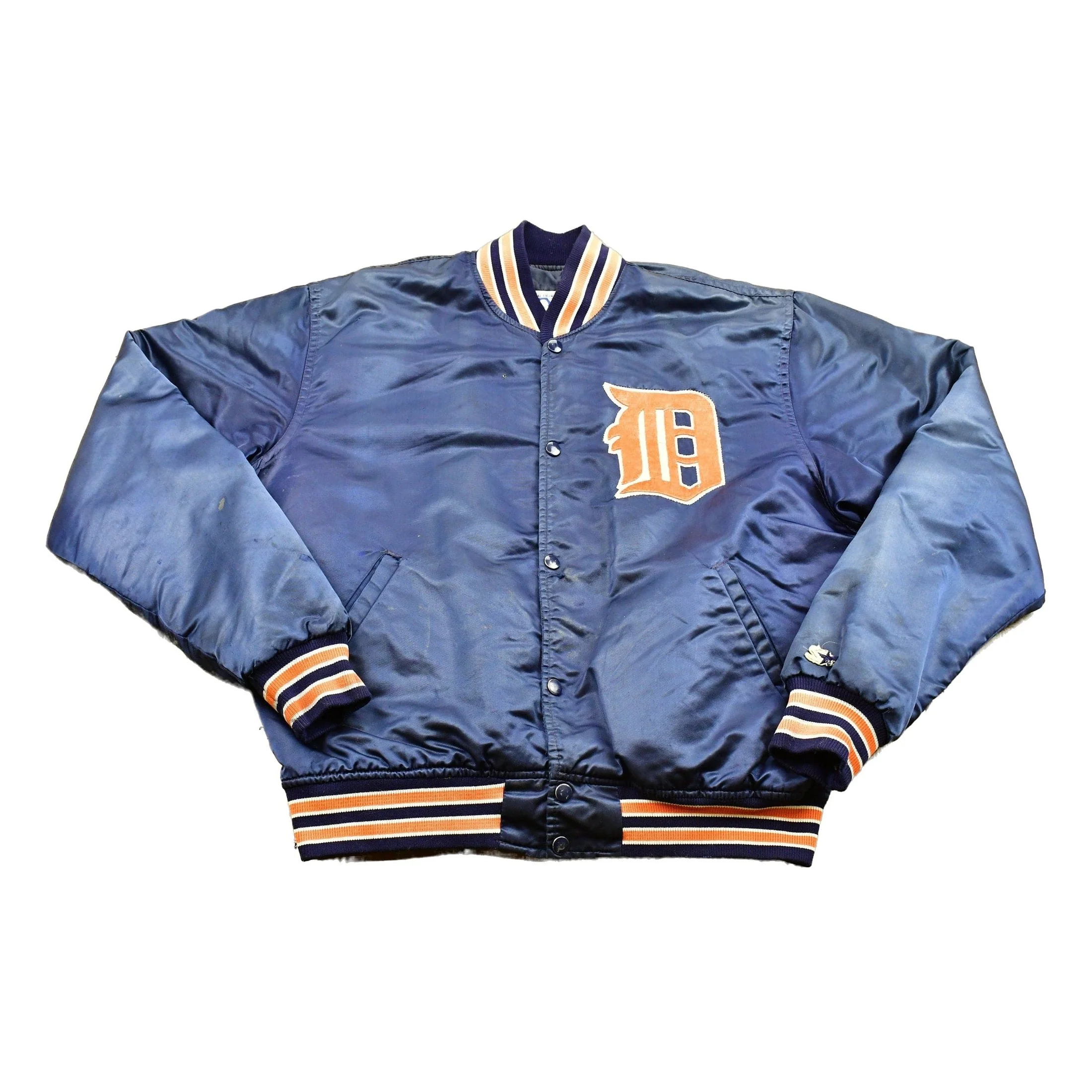 Vintage 1980s Detroit Tigers MLB Satin Starter Jacket Men's Large