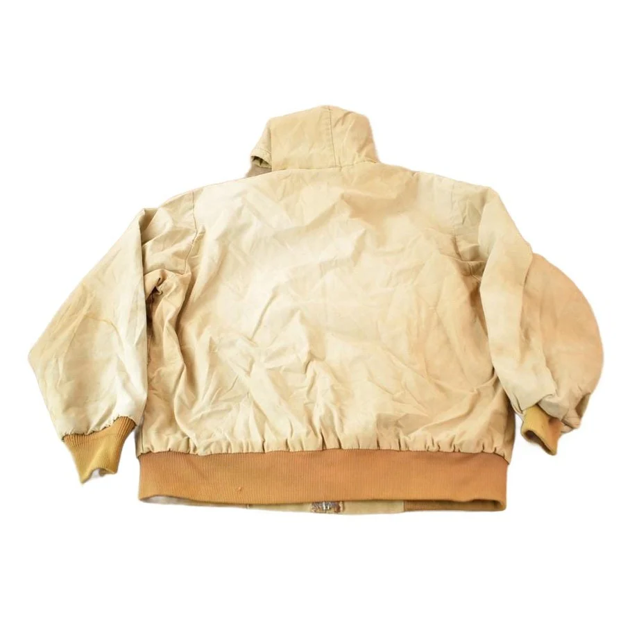 Vintage 1980s Distressed Carhartt Beige Work Jacket Men's XL - Image 2