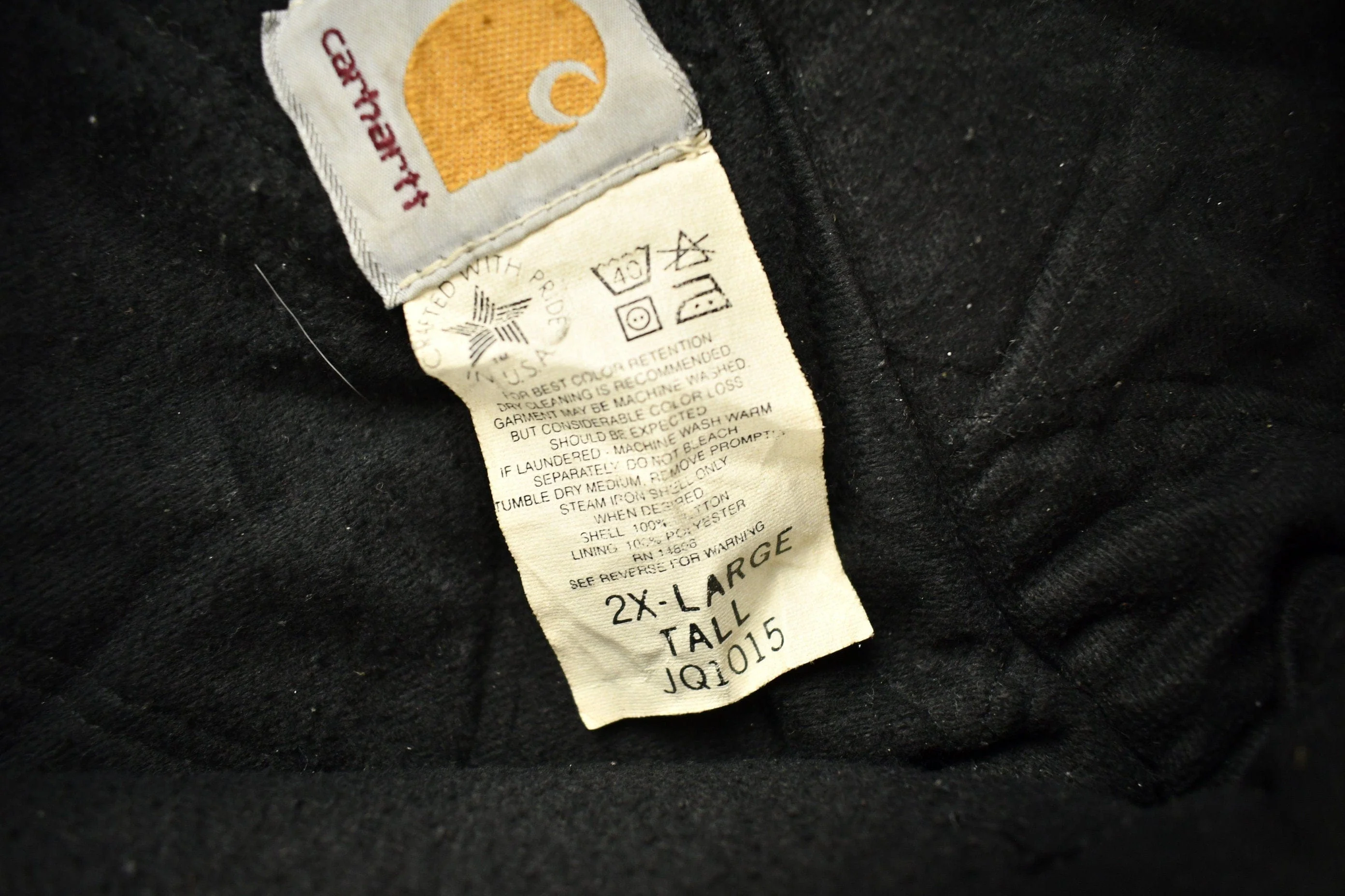 Vintage 1980s Distressed Carhartt Hooded Work Jacket Men's 2XL - Image 8