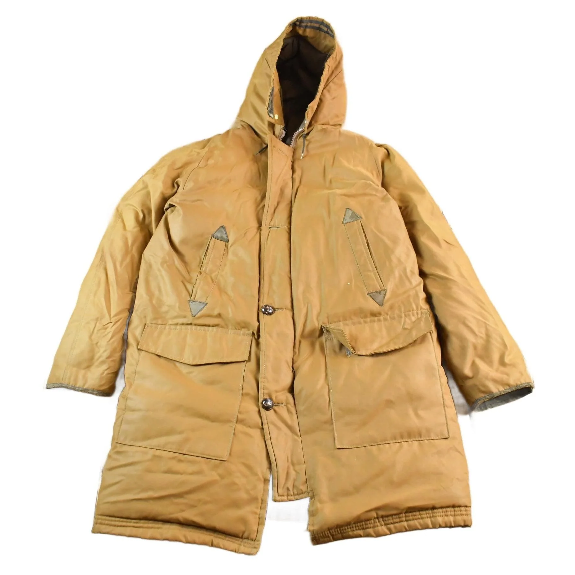 Vintage 1980s Down Full Zip Parka Puffer Jacket Men's L