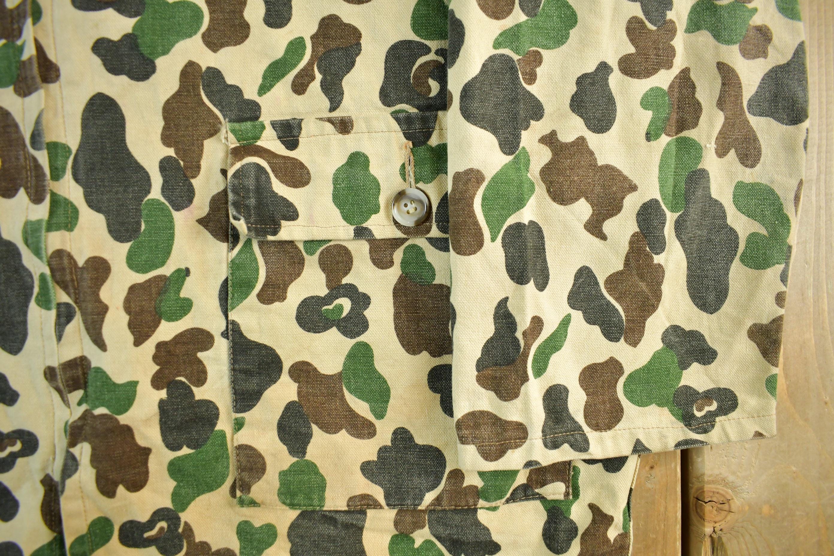 Vintage 1980s Duck Camouflaged Zip Up Hooded Hunting Jacket Men's XL - Image 3