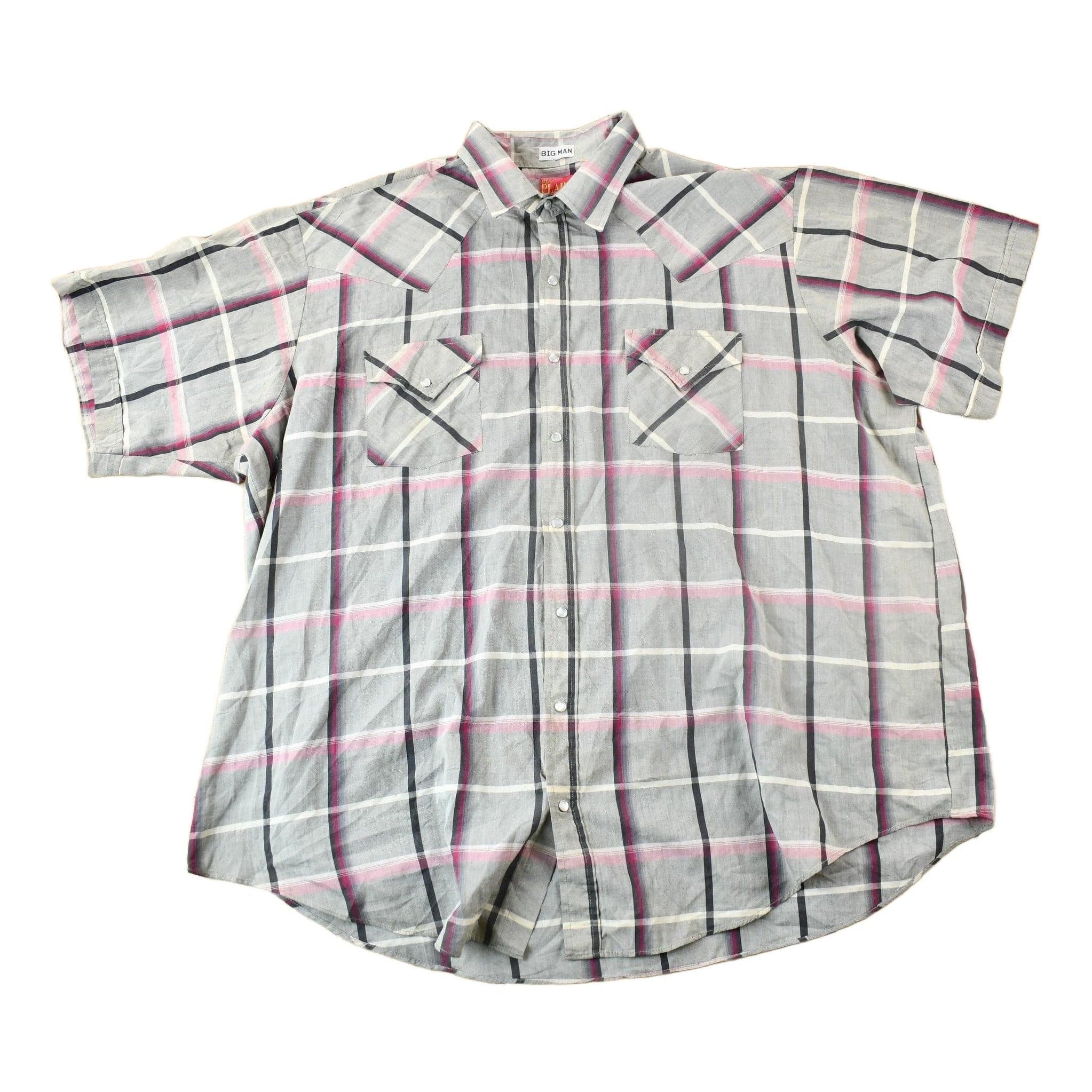 Vintage 1980s Ely Plains Western Cowboy Style Plaid Button Up Shirt Men's Large