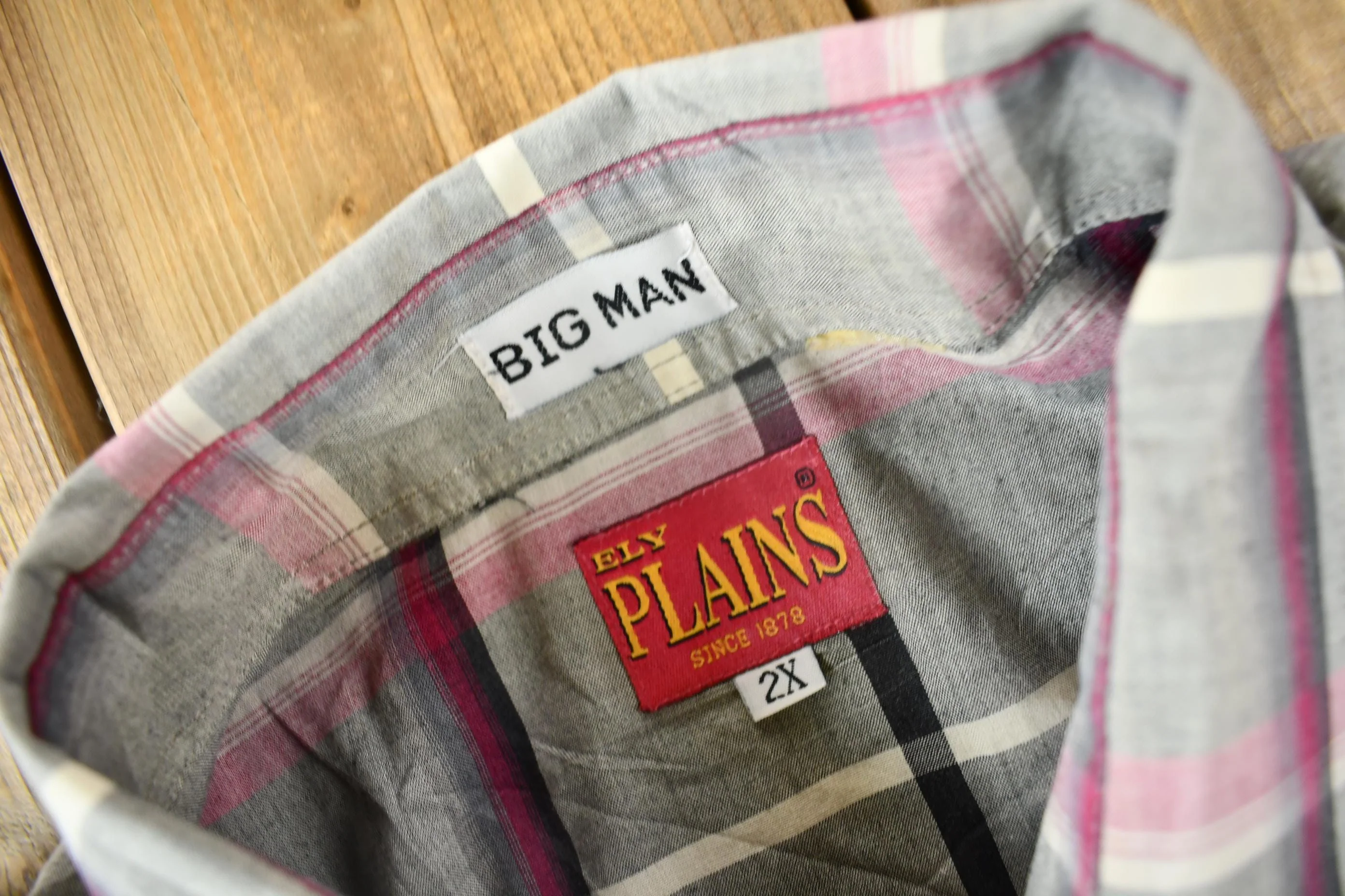 Vintage 1980s Ely Plains Western Cowboy Style Plaid Button Up Shirt Men's Large - Image 4