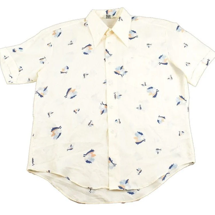 Vintage 1980s Envoy Floral Short Sleeve Button Up Shirt Men's Large
