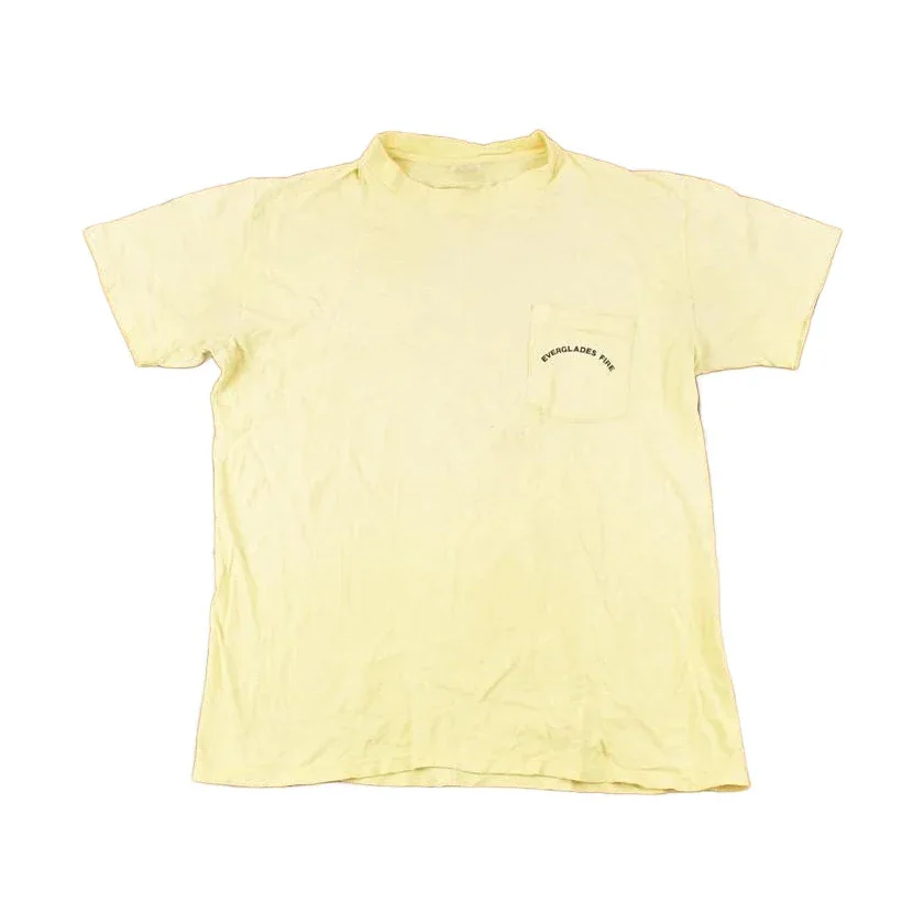 Vintage 1980s Everglades Fire Management Souvenir Pocket T-Shirt Men's M - Image 2