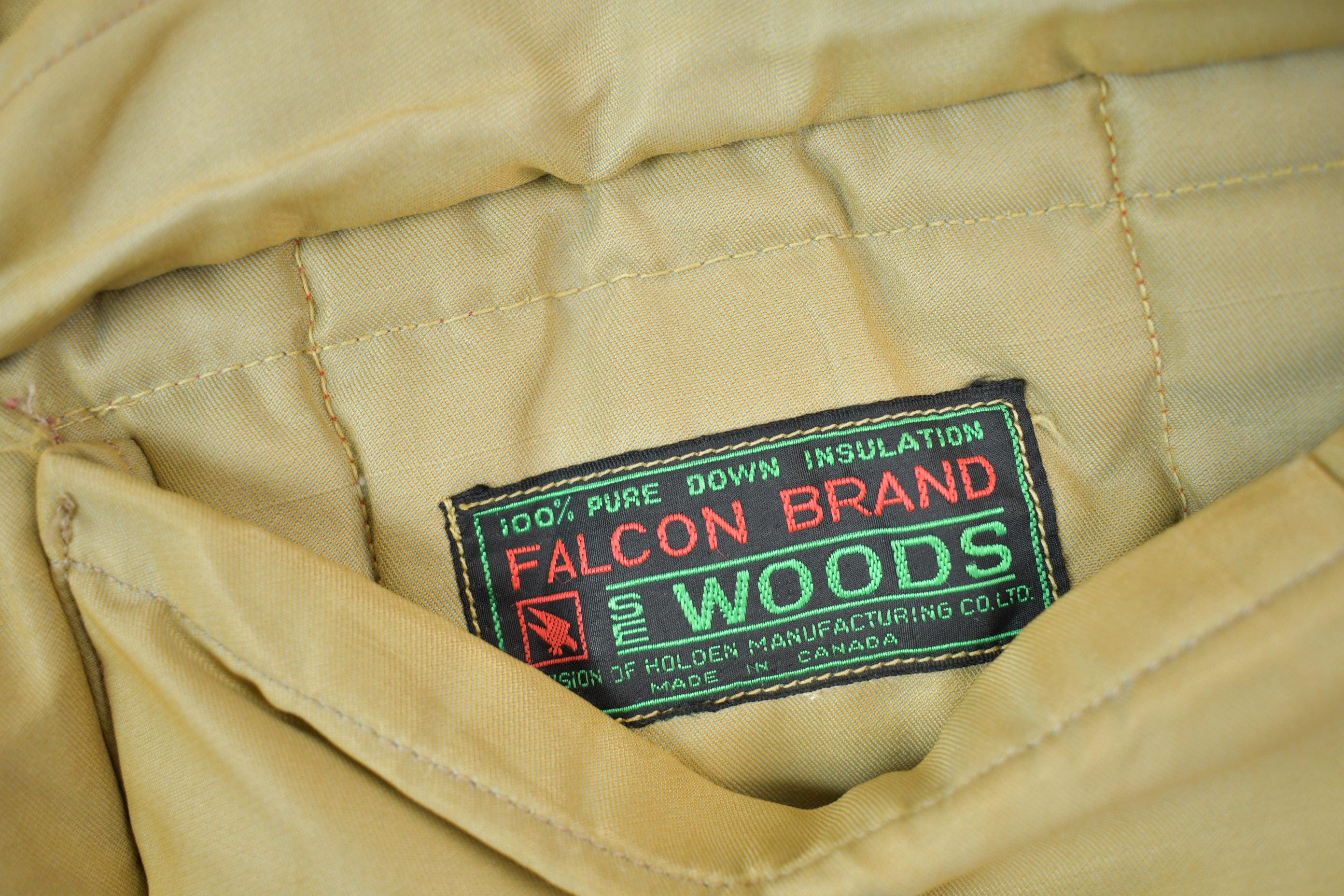 Vintage 1980s Falcon Brand Woods Reversible Goose Down Bomber Jacket Made In Canada Men's Large - Image 9