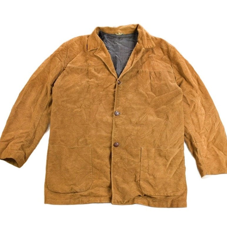Vintage 1980s Faux Suede Jacket Men's 2XL
