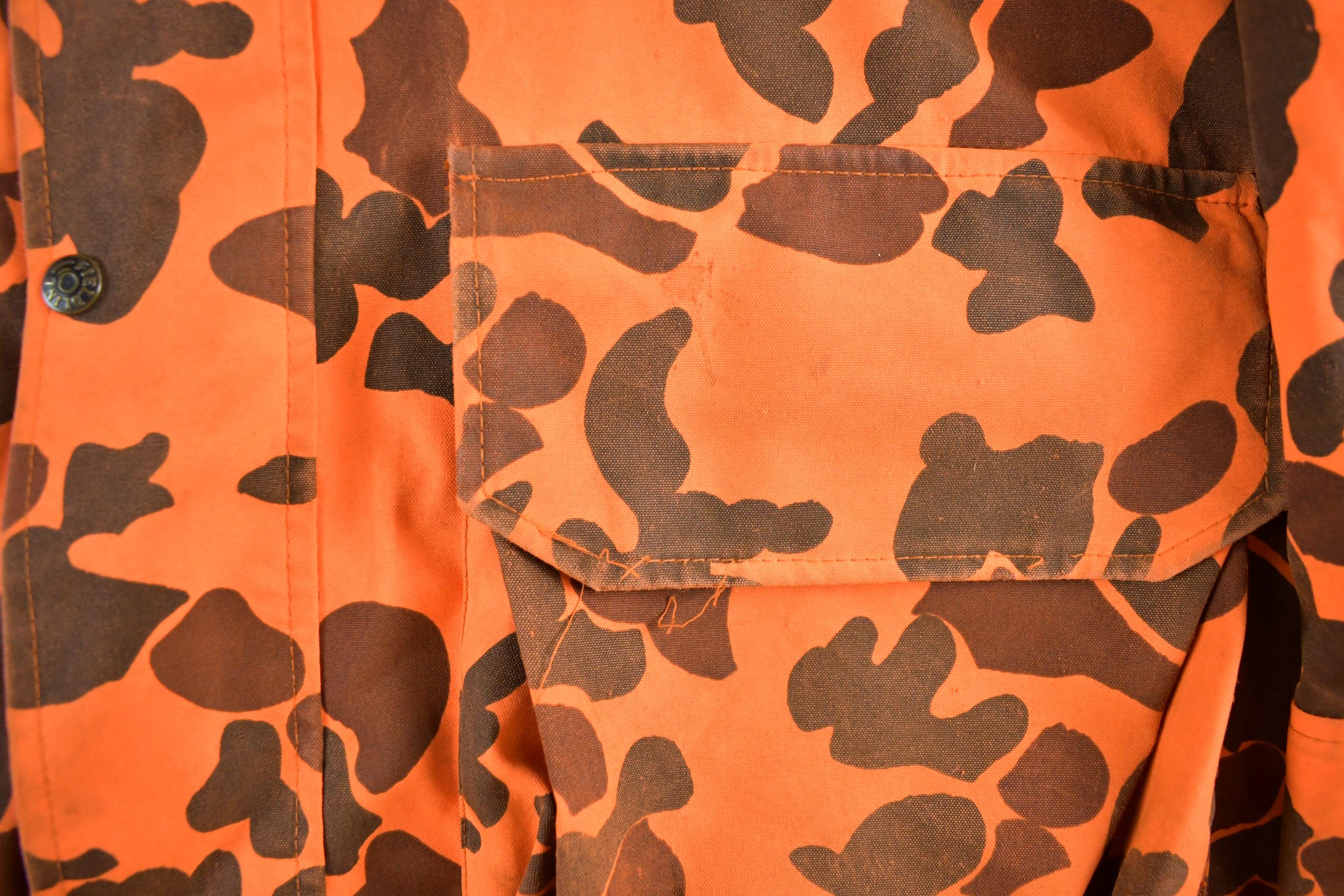 Vintage 1980s Fieldline Goretex Orange Camo Parka Jacket Men's XL - Image 5