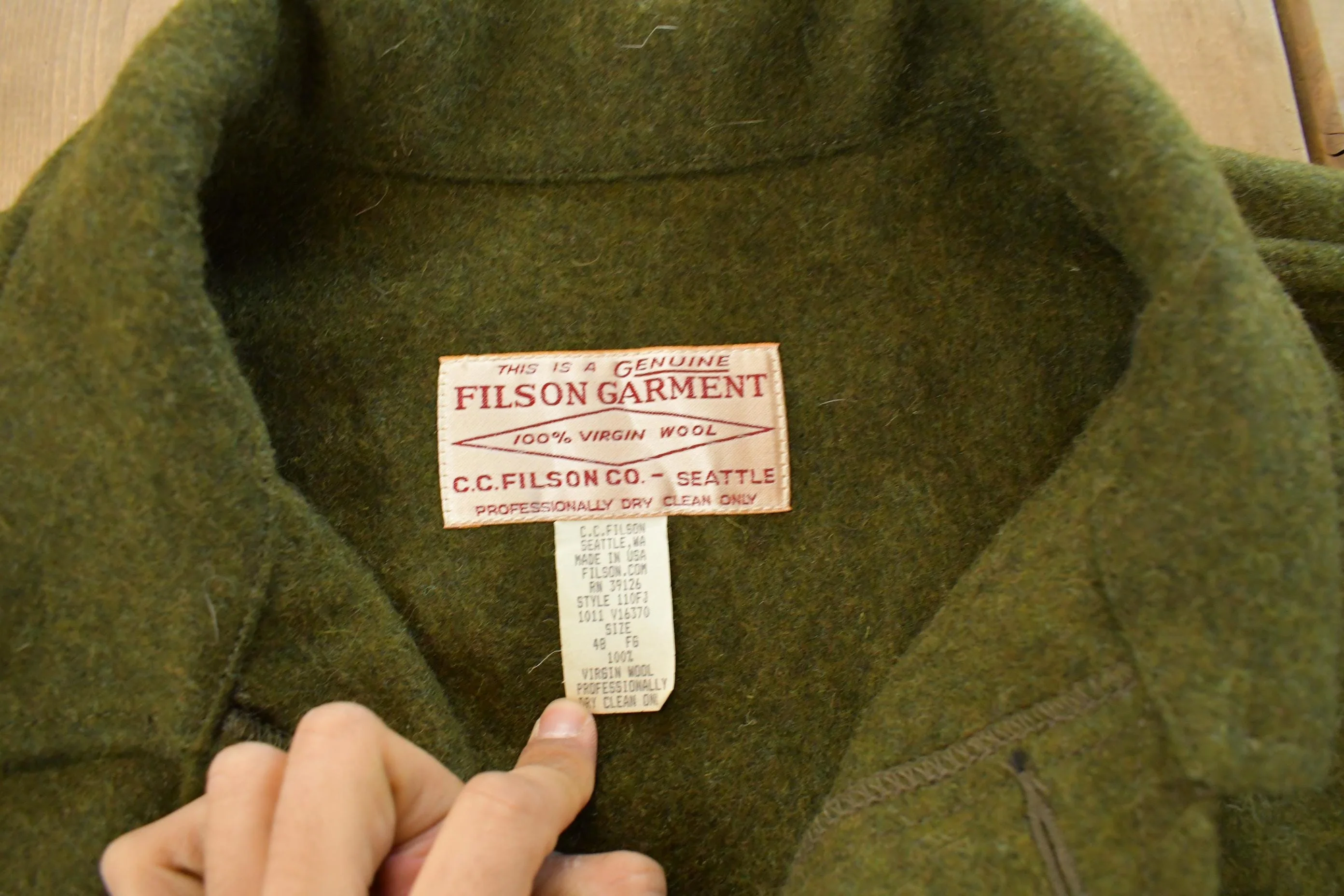 Vintage 1980s Filson Mackinaw Wool Cruiser Wool Jacket Men's Large - Image 4
