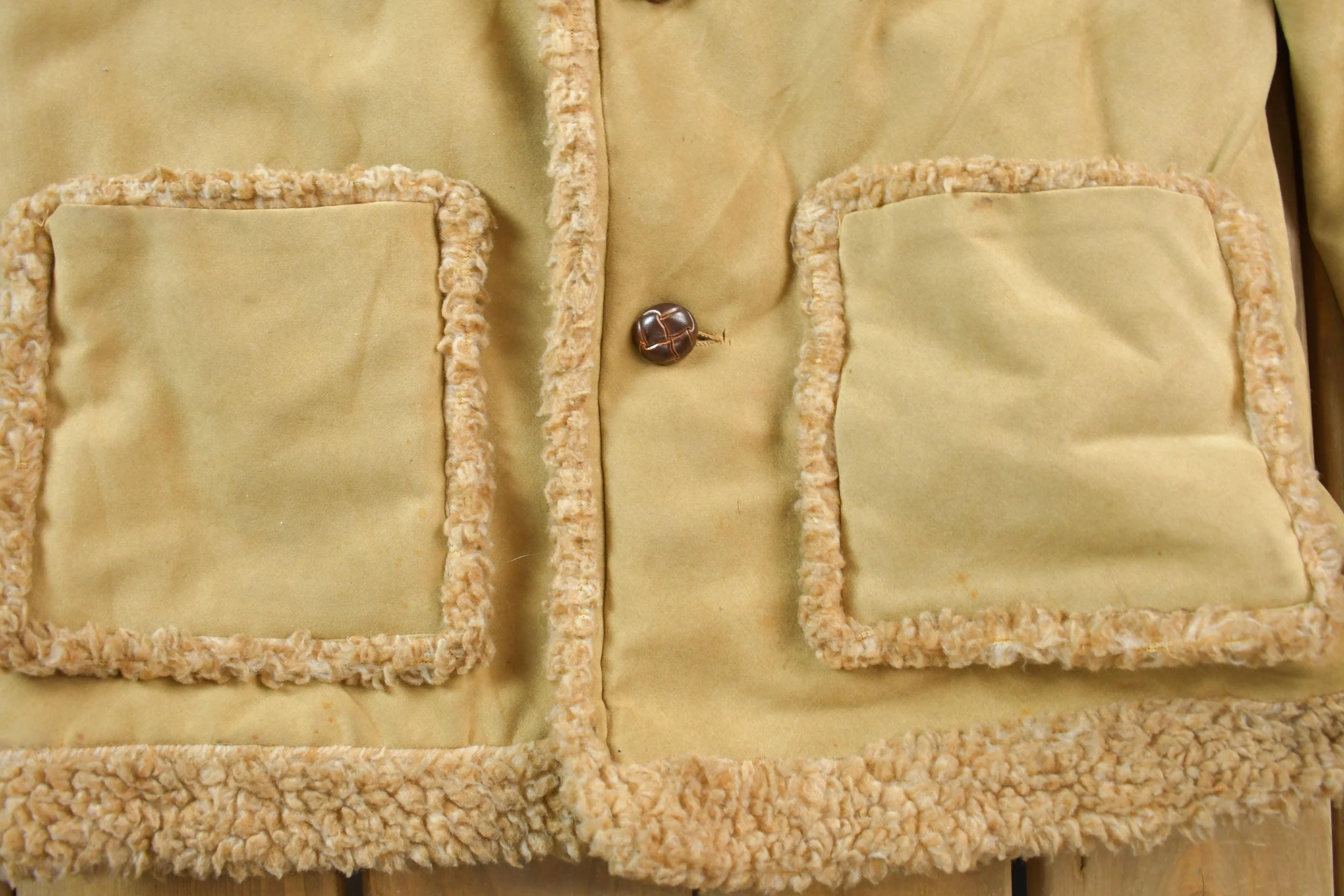 Vintage 1980s Fingerhut Fashions Western Outdoor Wear Faux Shearling Jacket Men's Large - Image 5