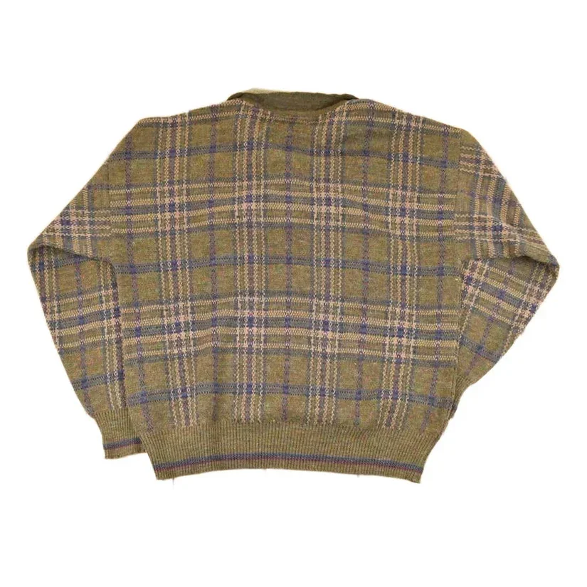 Vintage 1980s Florence Tricot Quarter Button Knit Sweater Men's L - Image 2