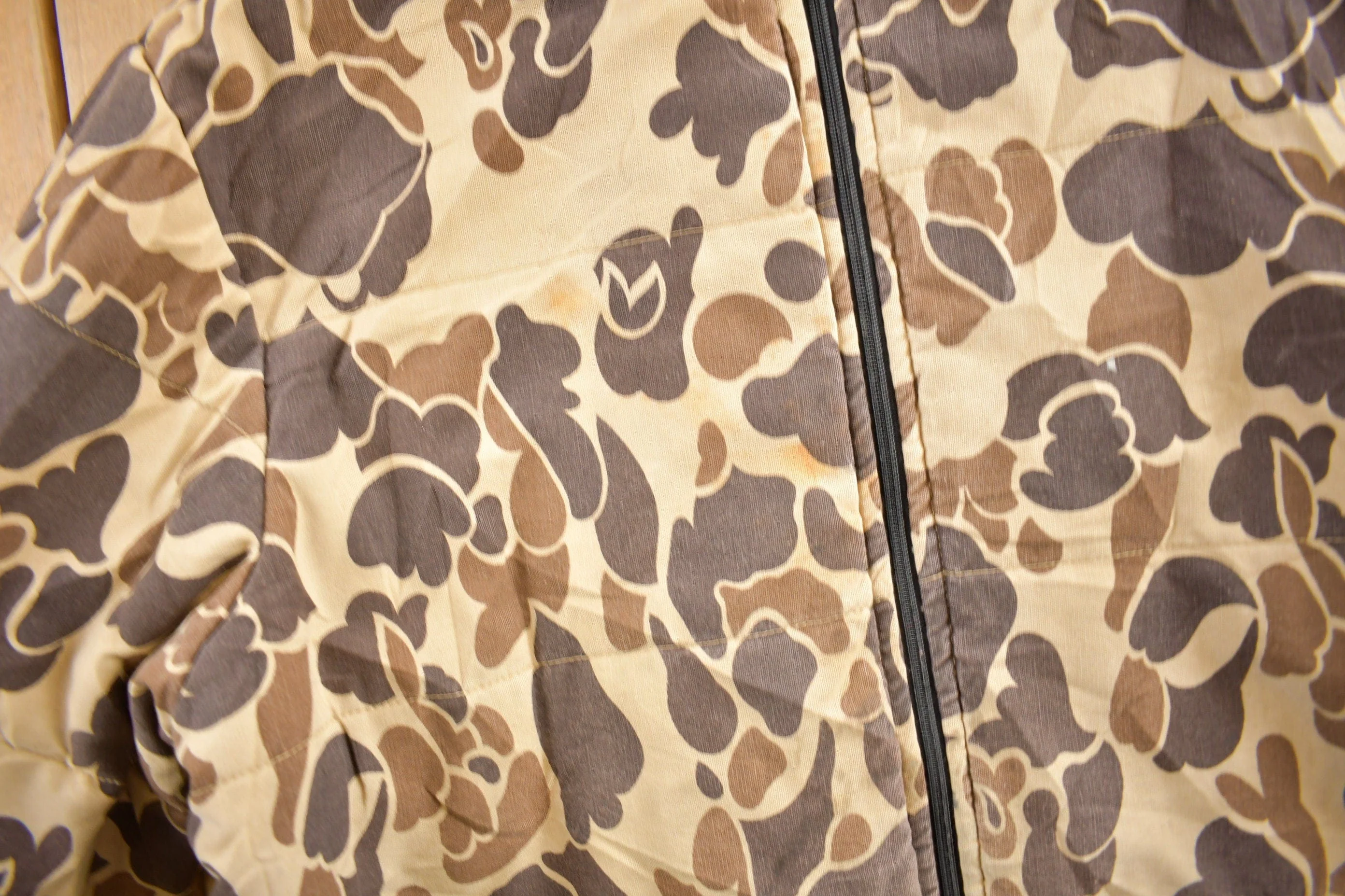 Vintage 1980s Frog Camo Reversible Hi Vis Hunting Jacket Men's XL - Image 5
