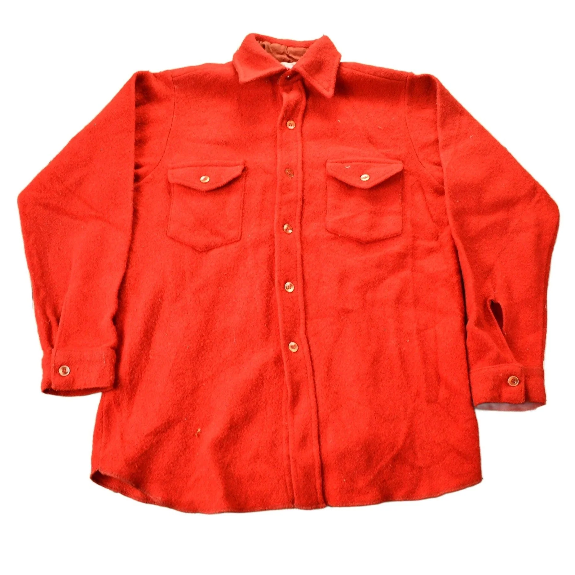 Vintage 1980s Frost Proof Wool Button Up Shirt Men's Medium