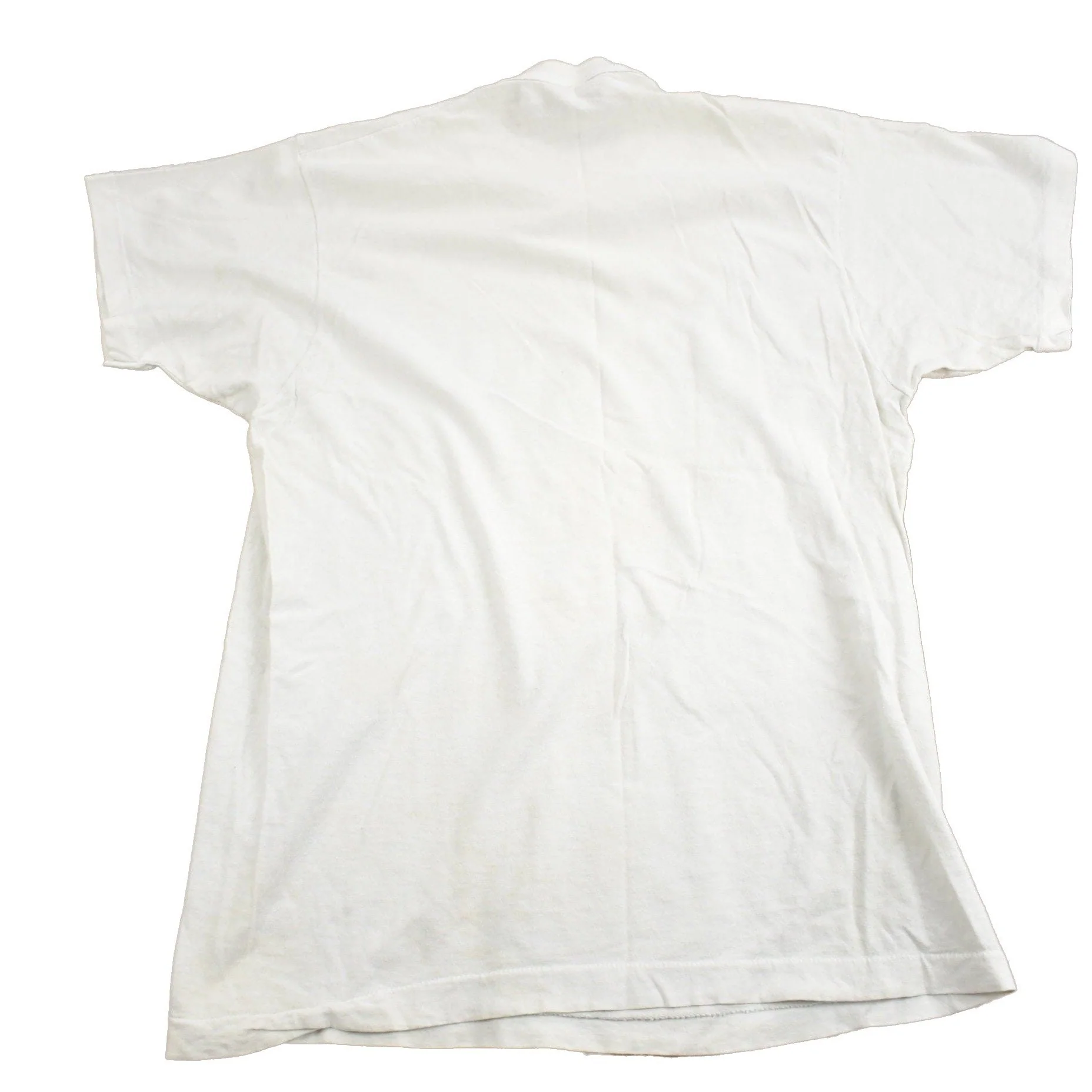 Vintage 1980s Fruit Of The Loom Blank White T Shirt Men's Medium - Image 2