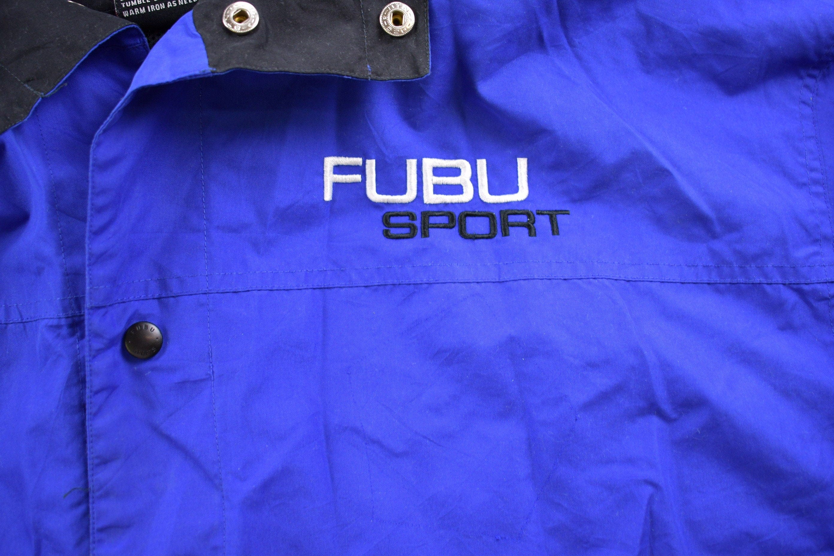 Vintage 1980s Fubu Sport Windbreaker Jacket Men's XL - Image 3