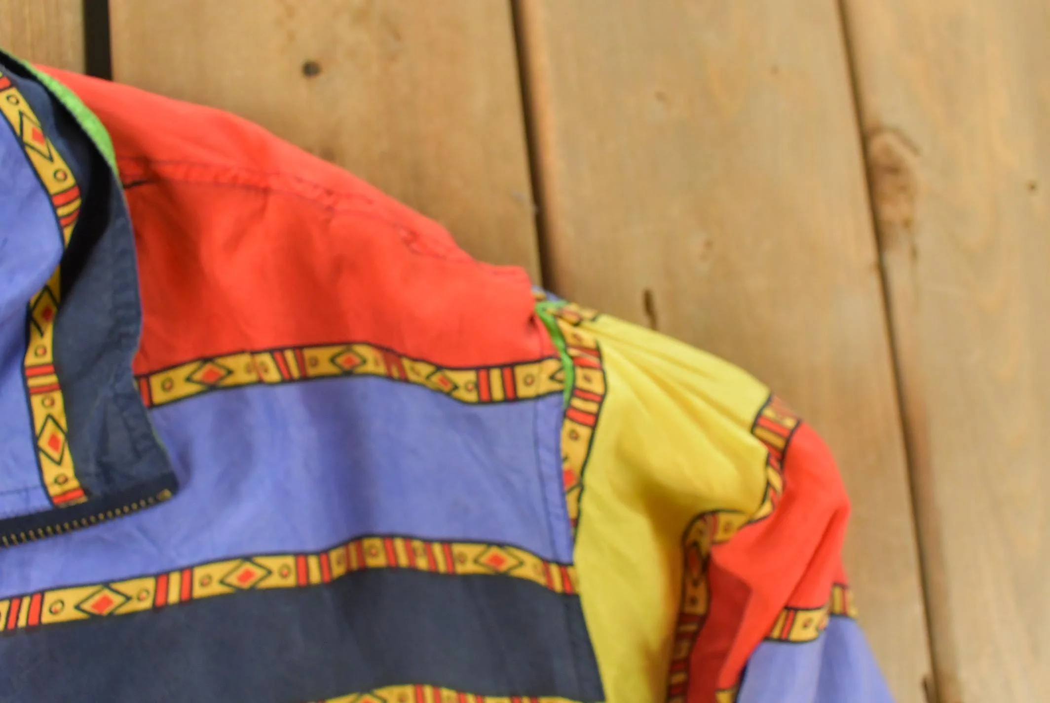 Vintage 1980s Fuda International All Over Print Silk Windbreaker Jacket Women's Medium - Image 4