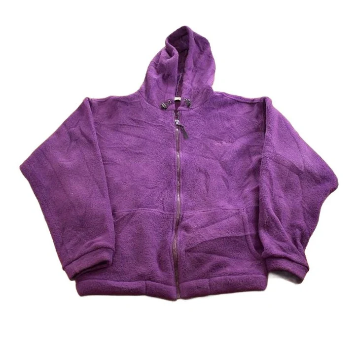 Vintage 1980s Garden Mountain Purple Fleece Sweater Men's L