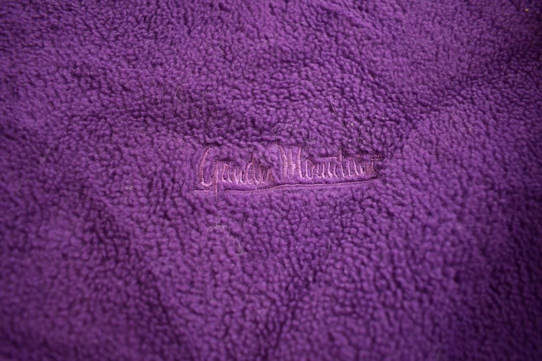 Vintage 1980s Garden Mountain Purple Fleece Sweater Men's L - Image 3
