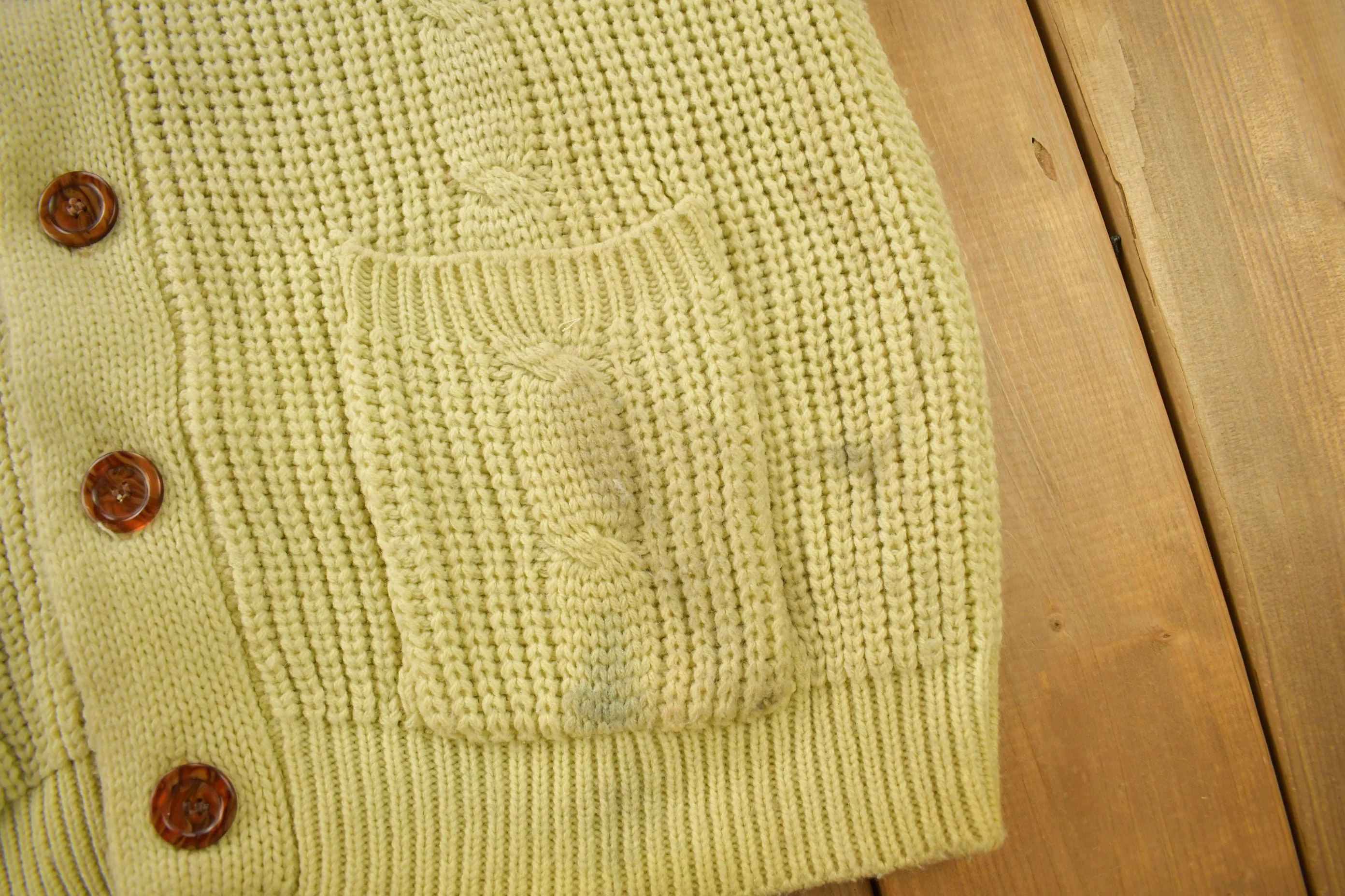 Vintage 1980s Gimbels Blank Acrylic Cardigan Sweater - Image 3