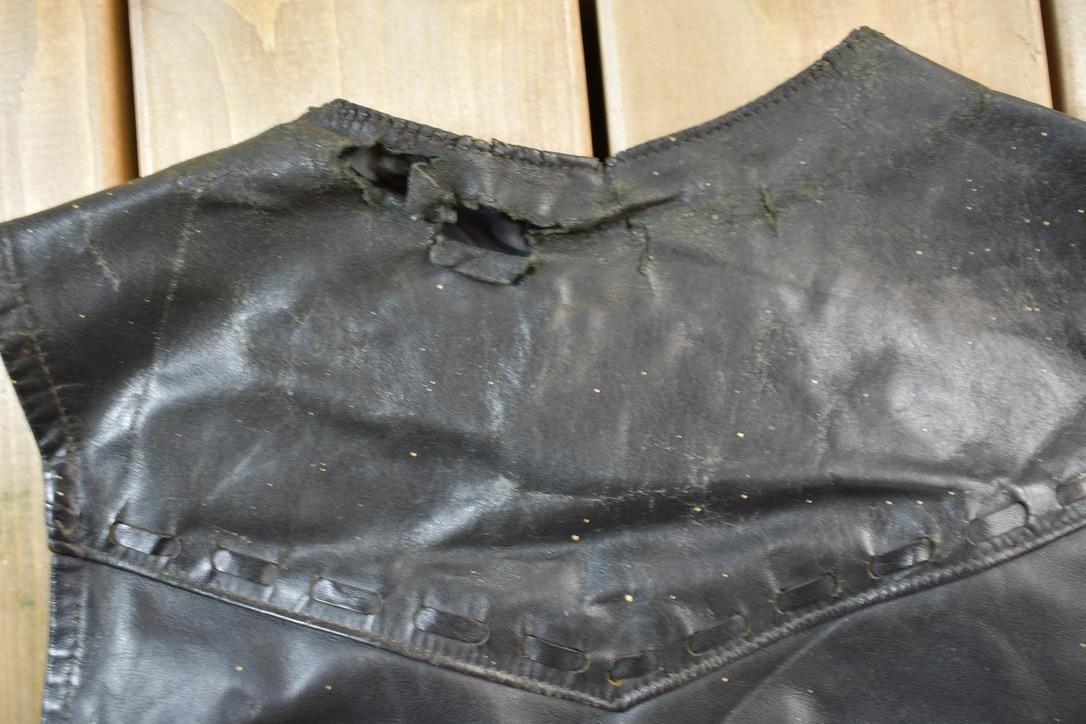 Vintage 1980s Golden Crown Leather Vest Women's S - Image 6
