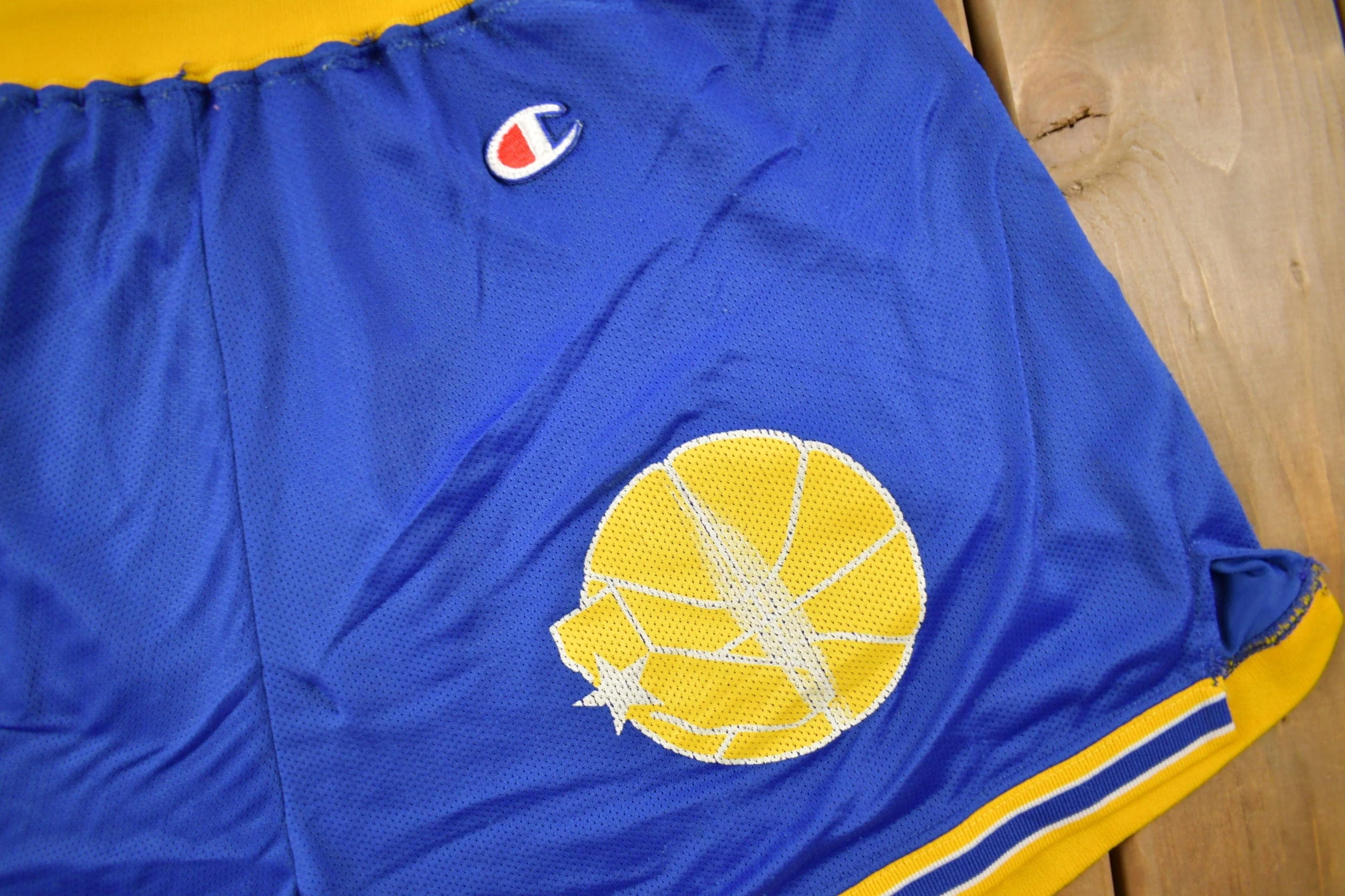 Vintage 1980s Golden State Warriors NBA Champion Basketball Shorts Men's Large - Image 3