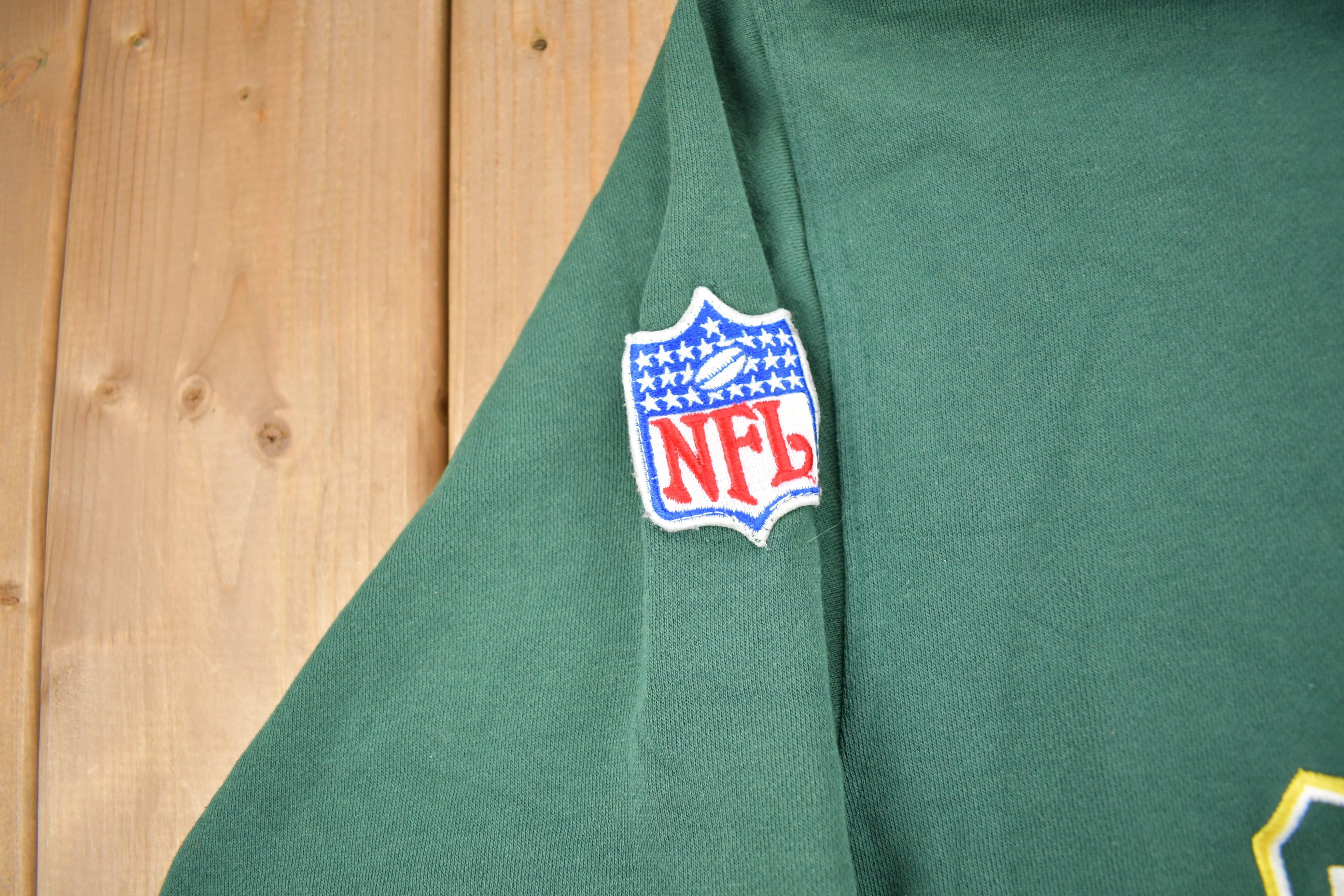Vintage 1980s Green Bay Packers NFL Apex One Hoodie Men's Small - Image 4