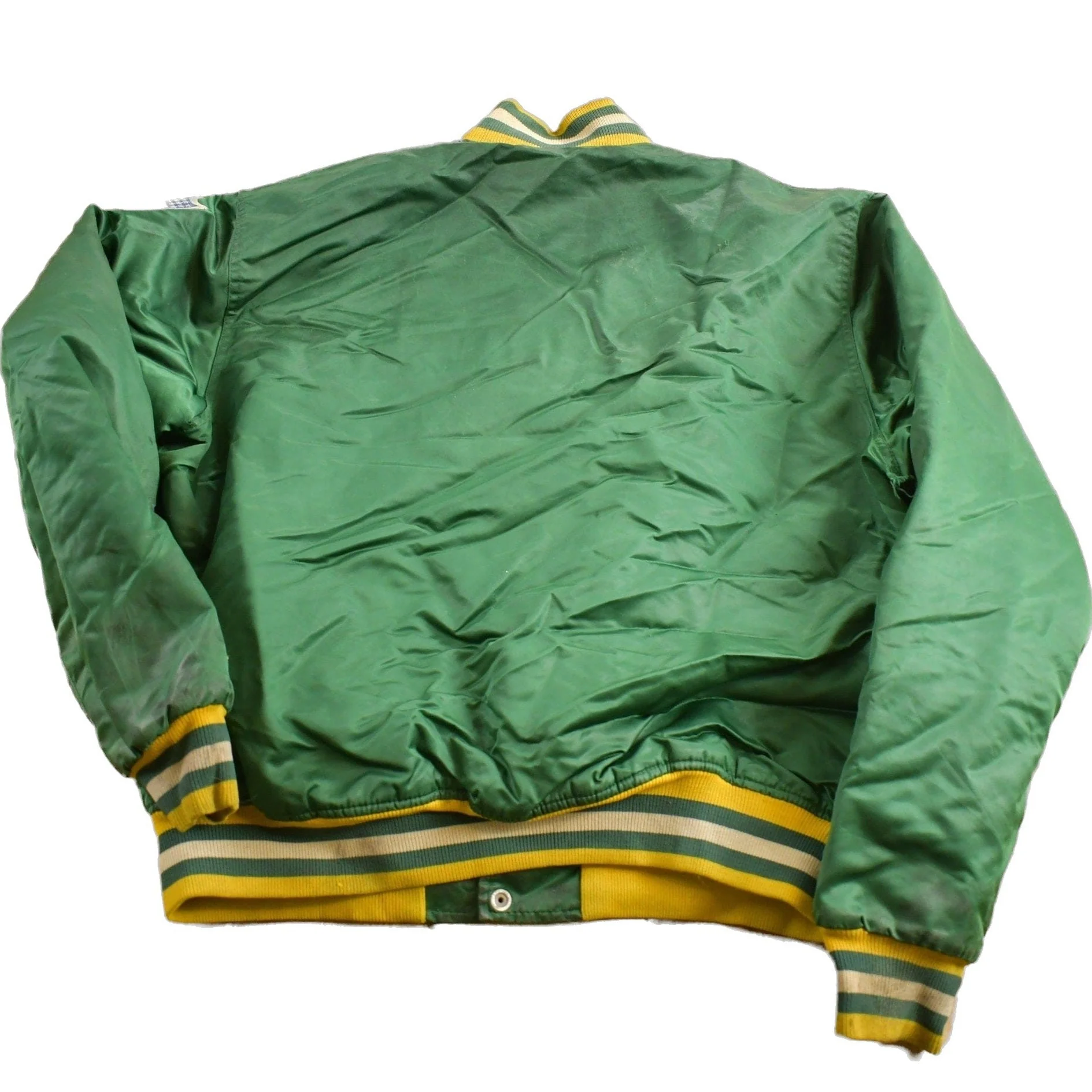 Vintage 1980s Green Bay Packers NFL Satin Starter Jacket Men's XL - Image 2
